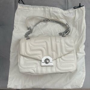 Lancel white leather bag